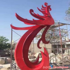 不銹鋼紅鳳凰雕塑