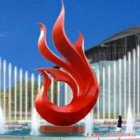 不銹鋼鳳凰噴泉雕塑