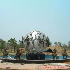 不銹鋼圓球噴泉