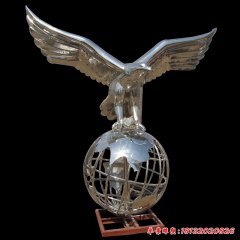 廣場不銹鋼老鷹雕塑