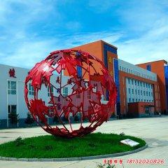 不銹鋼廣場圓球雕塑