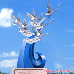 不銹鋼鶴雕塑
