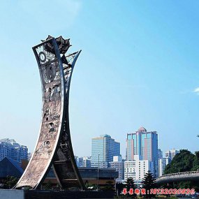 城市廣場(chǎng)不銹鋼雕塑