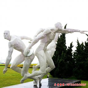 不銹鋼公園運動人物雕塑
