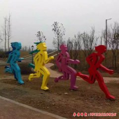 不銹鋼人物運動雕塑