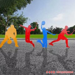 不銹鋼剪影體育運(yùn)動(dòng)人物雕塑