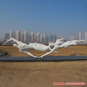 廣場不銹鋼運動雕塑