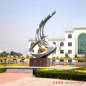 企業不銹鋼景觀雕塑