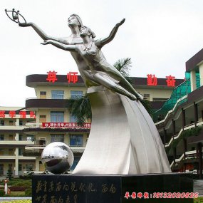 校園不銹鋼人物雕塑