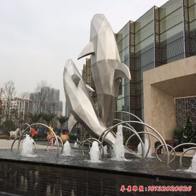 不銹鋼雕塑噴泉