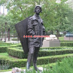 現代人物鑄銅雕塑