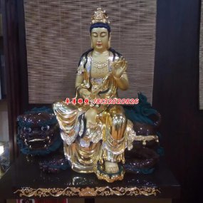 文殊菩薩銅雕塑像