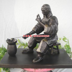 廣場鑄銅名俗人物雕塑