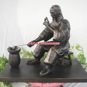 廣場(chǎng)鑄銅名俗人物雕塑