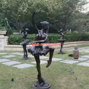 跳芭蕾舞人物銅雕塑