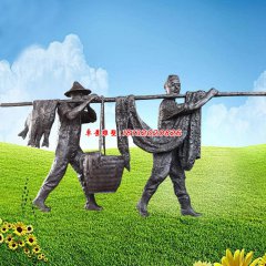 父子人物銅雕塑