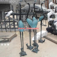 仙鶴烏龜蛇銅雕