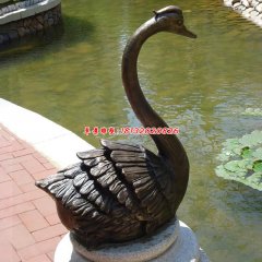 銅鑄天鵝雕塑