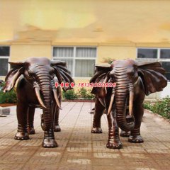 大象銅雕塑