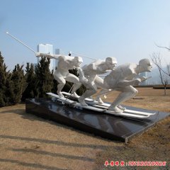 雪上運動雕塑