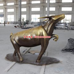 抽象銅牛雕塑