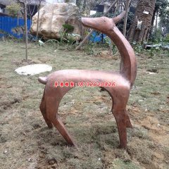 仿銅雕塑抽象鹿