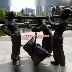 廣場人物銅雕
