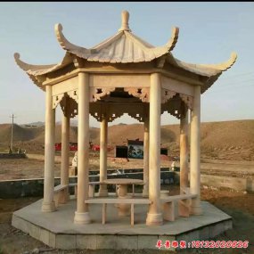 石材八角涼亭