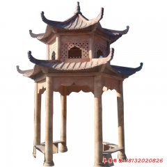 全石雙層6角涼亭