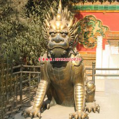 麒麟銅雕像
