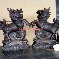 挖出古代銅麒麟