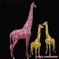 玻璃鋼動物長頸鹿雕塑