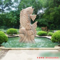 魚的雕塑噴泉