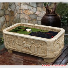 石雕魚缸養(yǎng)魚