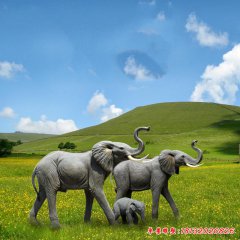 玻璃鋼仿真大象雕塑