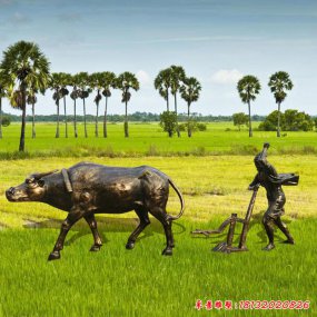 玻璃鋼雕塑農(nóng)耕