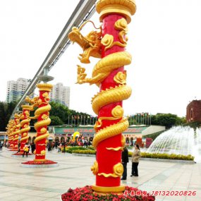 公園玻璃鋼龍柱