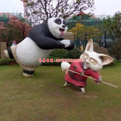 玻璃鋼雕塑功夫熊貓