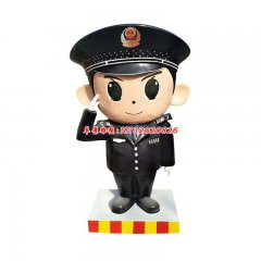 玻璃鋼交通警察雕塑