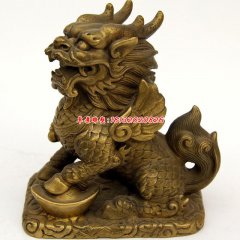 古代瑞獸銅雕像