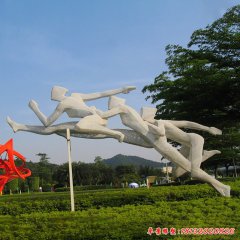 抽象不銹鋼雕塑 運動人物雕塑